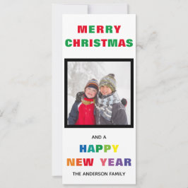 Regnbåge God Jul - Vertikal Julkort Inbjudningar
