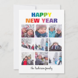 Regnbåge Gott Nytt År Collage - Julkort Inbjudningar