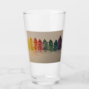 Regnbåge Gräs Träd Glass Kopp