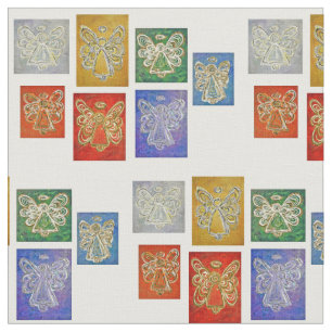 Regnbåge Guardian Änglar Art Fabric Material Tyg