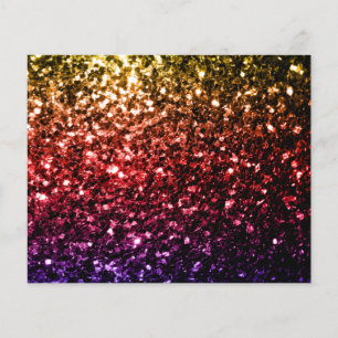 Regnbåge gul röd lila falskt glitter gnistrar flygblad