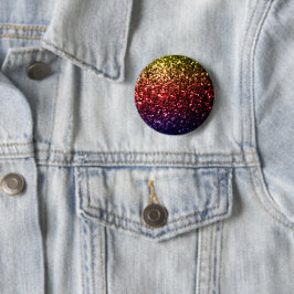 Regnbåge gul röd lila falskt glitter gnistrar knapp