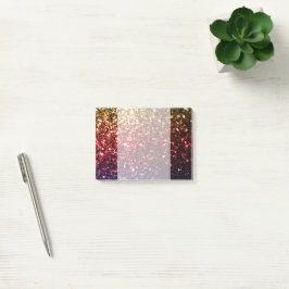 Regnbåge gul röd lila falskt glitter gnistrar post-it block