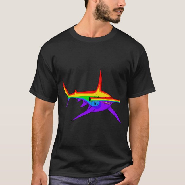 Regnbåge Hammarhaj T Shirt (Framsida)