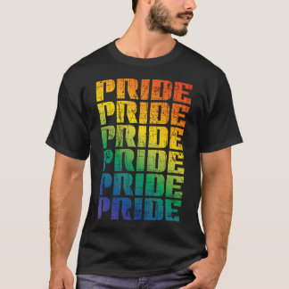 Regnbåge Handavtryck Mer Kärlek Mindre Hat Stolt L T Shirt
