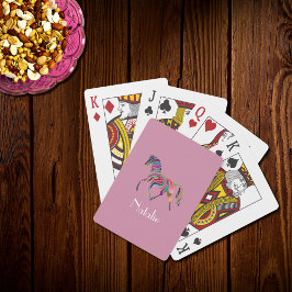 Regnbåge häst - ditt namn spelar kort casinokort