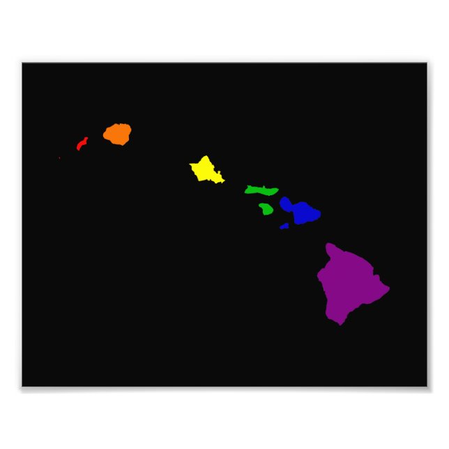 Regnbåge Hawaii Fototryck (Framsidan)