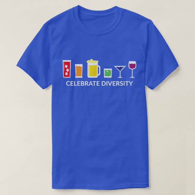 Regnbåge HBT dricker öl av känslolös mångfald  T Shirt (Design framsida)