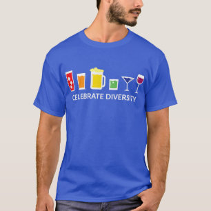 Regnbåge HBT dricker öl av känslolös mångfald T Shirt