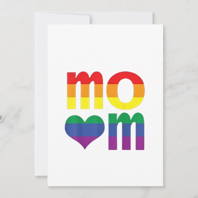 Regnbåge HBTQ Pride Month Mors dag HBTQ Julkort (Framsida)