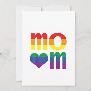 Regnbåge HBTQ Pride Month Mors dag HBTQ Julkort