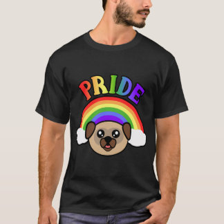 Regnbåge HBTQ Pug Söt regnbågsstolthet Pug T Shirt