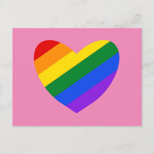 Regnbåge Heart #1-vykort Vykort