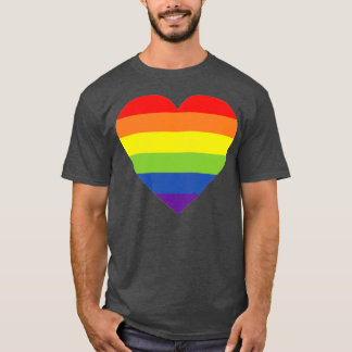 Regnbåge Heart LGBTQ-design T Shirt