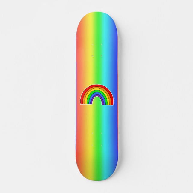 Regnbåge Heart LGBTQ+ Skateboard (Framsida)