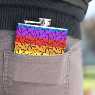 Regnbåge Heart Mönster Fickplunta