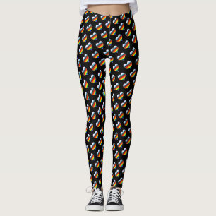 Regnbåge Heart Mönster Leggings