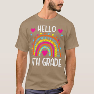 Regnbåge Hej Nionde Klass Shirt 9th Klass tillbaka T Shirt