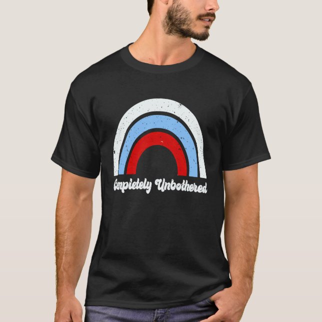 Regnbåge, helt utan trådlöst grafiskt positivt vib t shirt (Framsida)