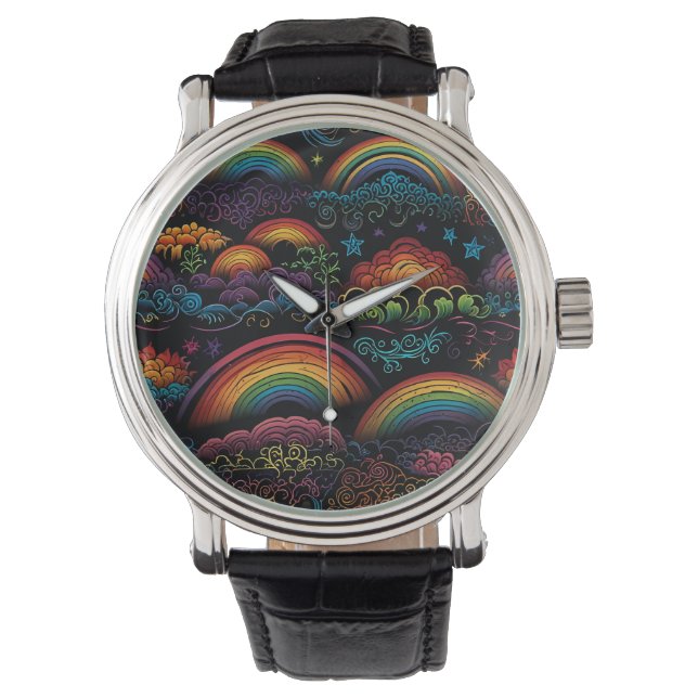 Regnbåge, HGBYQ-design Armbandsur (Framsida)
