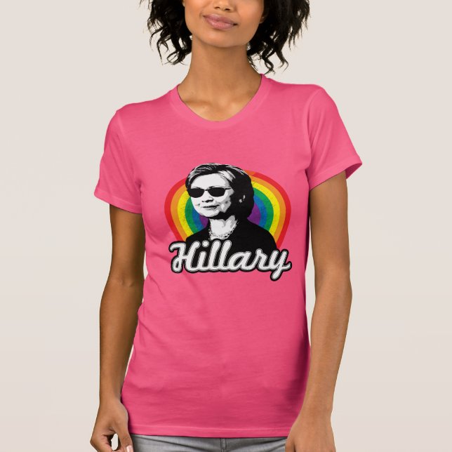 Regnbåge Hillary Clinton 2016 - kalla Clinton - T Shirt (Framsida)