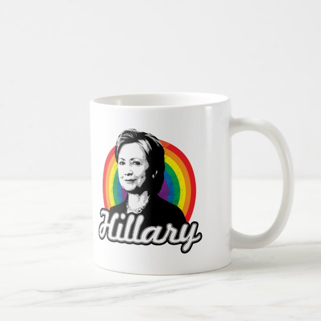 Regnbåge Hillary - HBTQ-politik - Kaffemugg (Höger)