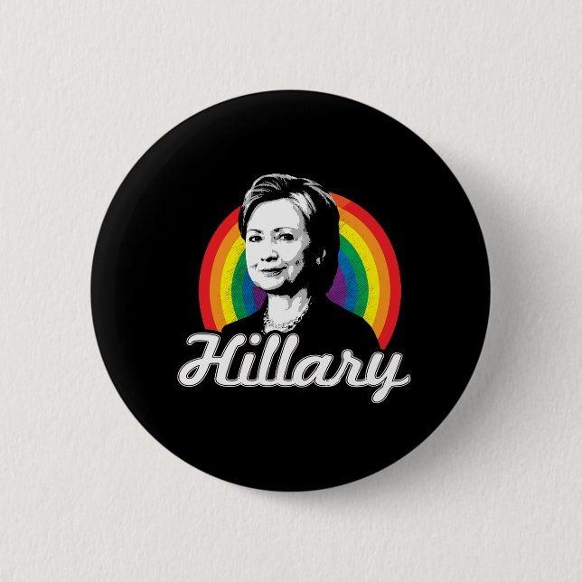 Regnbåge Hillary - HBTQ-politik - Knapp (Framsida)