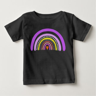 Regnbåge Hjärt Boho Klotter T-Shirt