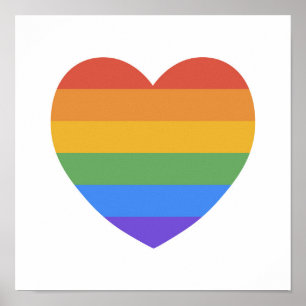 Regnbåge Hjärtat Poster