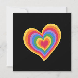Regnbåge hjärtat. Pride gay kärlek Kort