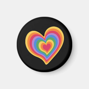 Regnbåge hjärtat. Pride gay kärlek Magnet