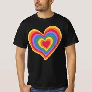 Regnbåge hjärtat. Pride gay kärlek T-Shirt