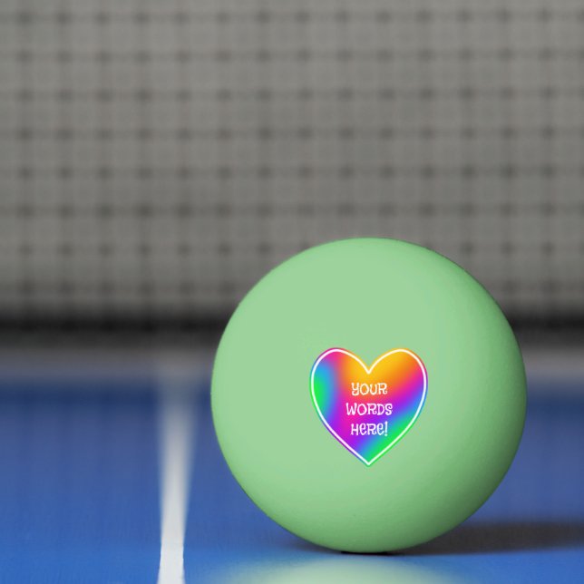 Regnbåge hjärtglöd i Mörken Ping Pong Boll (Netto)