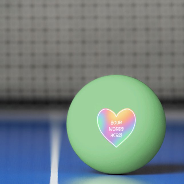 Regnbåge hjärtglöd i Mörken Ping Pong Boll (Netto)