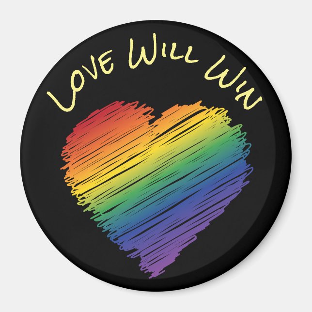 Regnbåge, hjärtmagnet magnet (Framsidan)