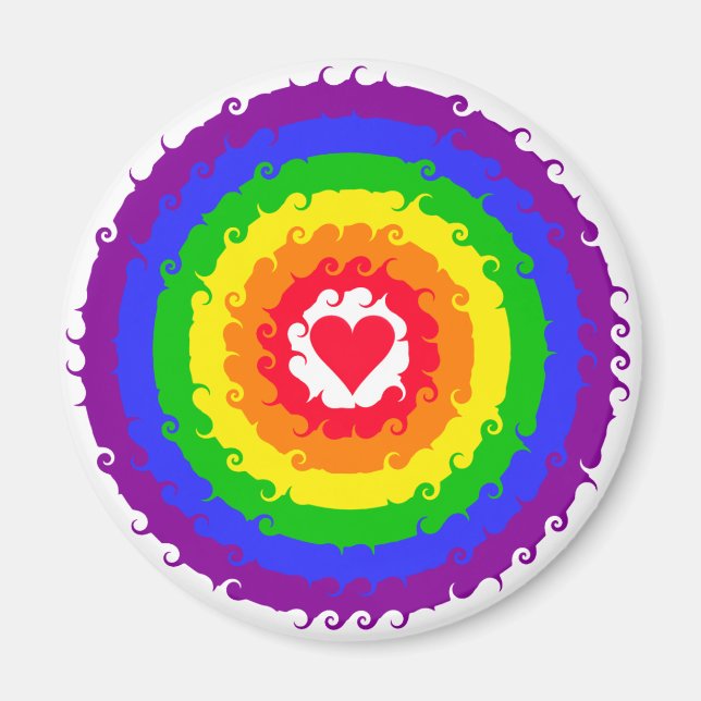 Regnbåge Hjulmagnet Magnet (Framsidan)