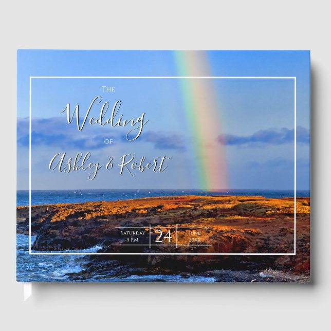 Regnbåge, hopp och lycka, Bröllop Gästböcker (Framsida)