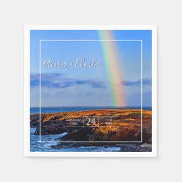 Regnbåge, hopp och lycka, Bröllop Pappersservett