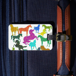 Regnbåge Horses - "Djävel om hästar!" Bagagebricka