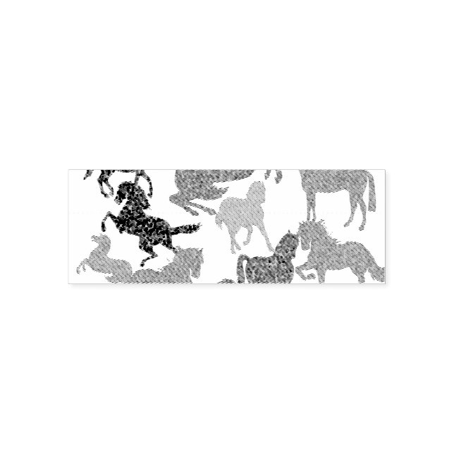 Regnbåge Horses - "Djävel om hästar!" Självfärgande Stämpel (Design)