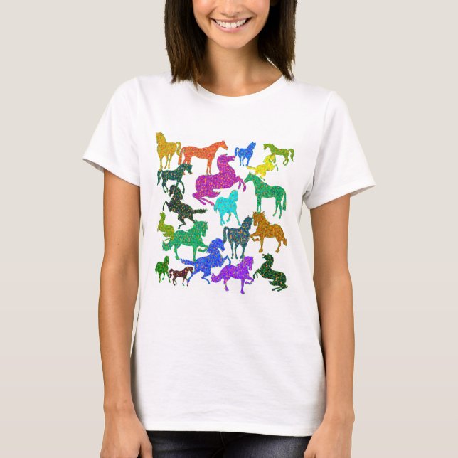 Regnbåge Horses - "Djävel om hästar!" T Shirt (Framsida)
