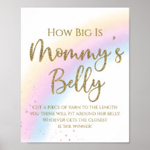 Regnbåge hur stort är Mommys Belly Baby Shower Gam