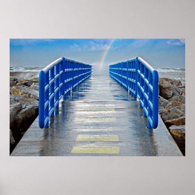 Regnbåge i änden av piren poster (Framsidan)