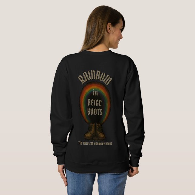 REGNBÅGE i BEVIGA STÖVLAR T Shirt (Hel baksida)