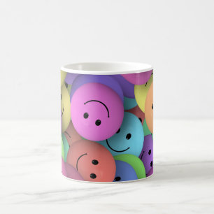Regnbåge i Colorful Lycklig Ansikte Kaffemugg