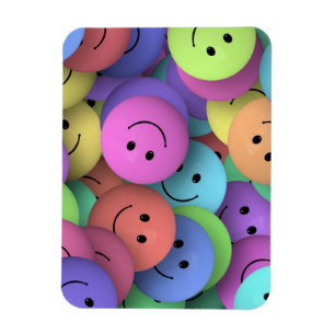Regnbåge i Colorful Lycklig Ansikte Magnet