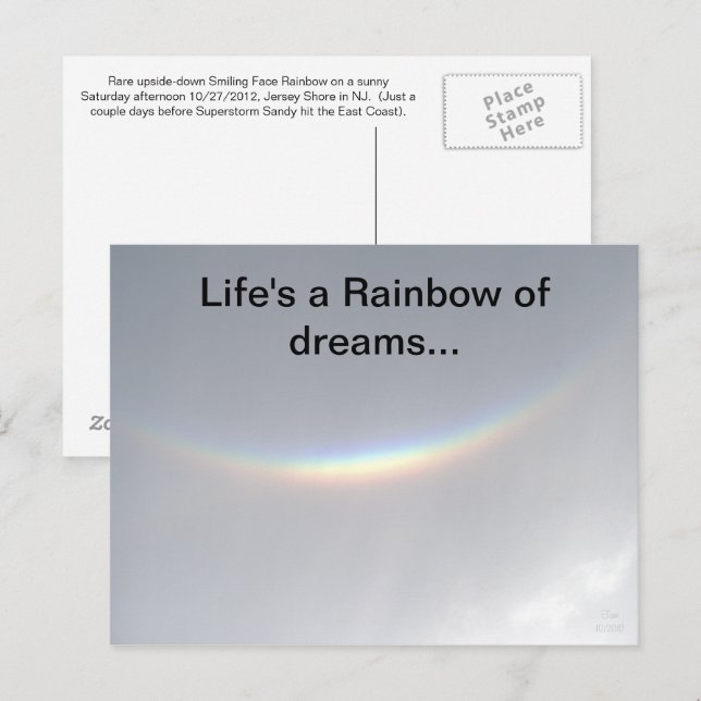 Regnbåge i Dreams uppifrån och ned Regnbåge Vykort (Fram/baksida)