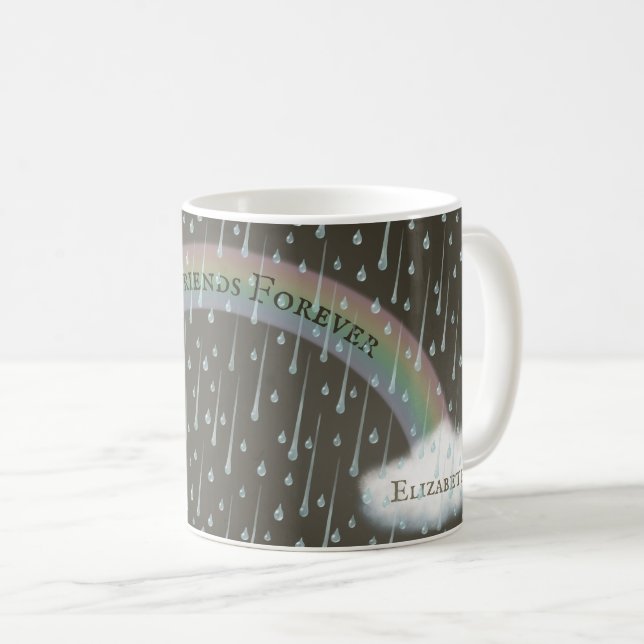 Regnbåge i ett meddelande om Storm inspirational A Kaffemugg (Framsida höger)