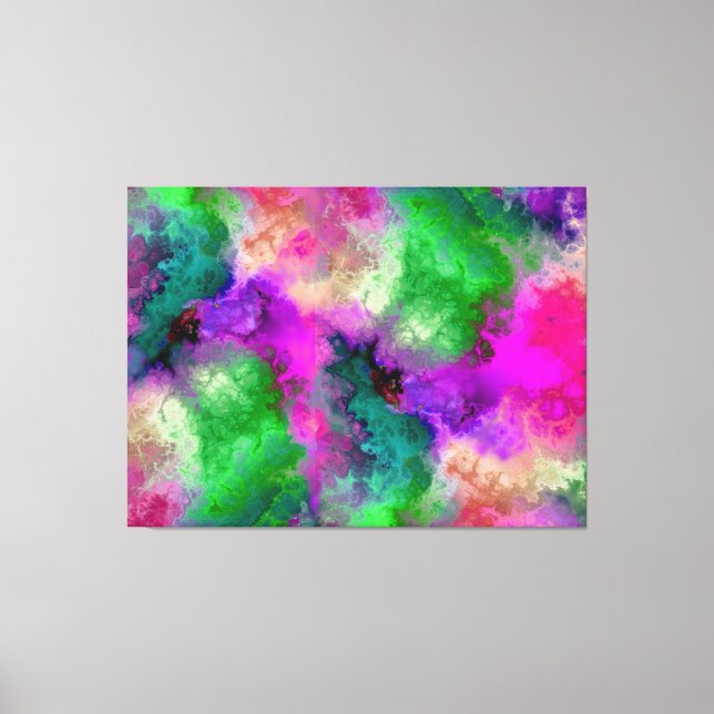 Regnbåge i Färg Illusion of Clouds Canvastryck (Framsida)