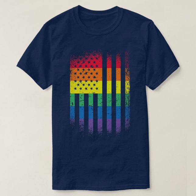 Regnbåge i gay pride-månaden Flagga HBT TQ Pride R T Shirt (Design framsida)